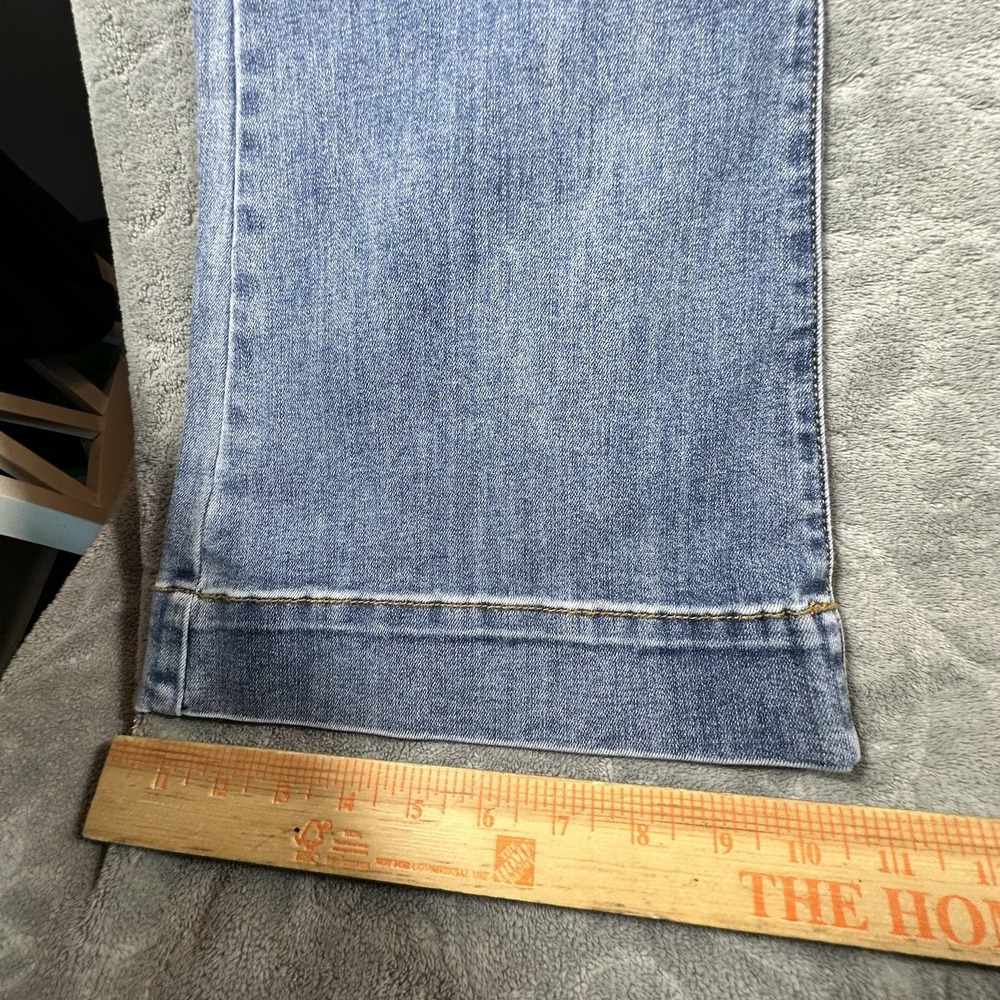 Judy Blue Jeans 11/30 High Waist Trouser Flare Boho Festival Retro Med Wash New - Picture 13 of 13